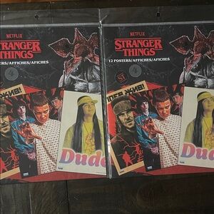 2 Netflix Stranger Things 12 Poster booklet.